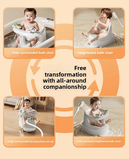 Baby bath seat baby bath seat bath stool sitting handy gadget bathtub sit bath learning seat kidsnon-slip