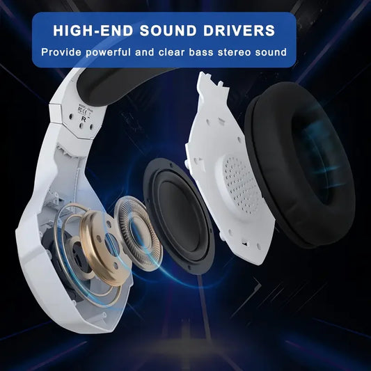 Gaming Headset Wired Headphones With Microphone Stereo Earphones Deep Bass For PC Computer Gamer Laptop Music wired Earphones