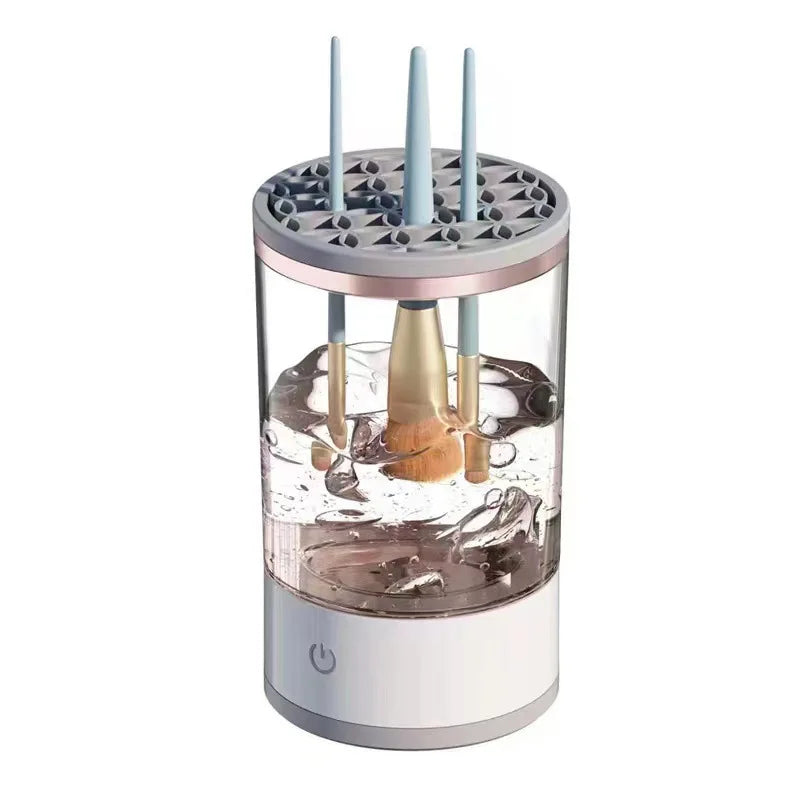 3 In 1 Makeup Brush Cleaner Automatic Spinner Makeup Brush Holder Stand Women Lazy Cleaning Brush Washer Quick Dry Tool