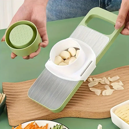Set of 7 multifunctional vegetable cutters, fruit and potato choppers with basket, carrot grater