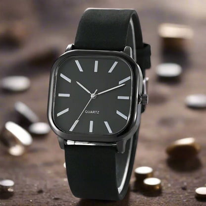 Minimalist Women's Watch Square Dial Pu Leather Strap Quartz Writwatch Female Girls Relogio Leisure Clock Elegant Reloj Saati
