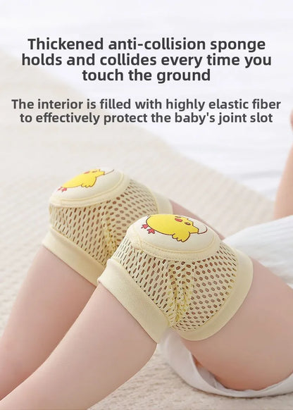 Baby Knee Pads 1 Pair - Thin Summer Crawling Protection, Anti-Fall Learning to Walk Gear for Infants & Toddlers