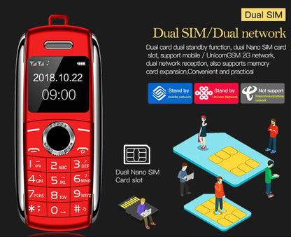 New Mini Mobile Phone X8 0.66" 2G GSM Unlocked Telefone Dual SIM Bluetooth Dialer MP3 Recording Finger Size Small Cellphone