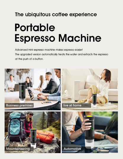 USB Portable Electric Espresso Machine 3-In-1 Capsule Coffee Maker Small Wireless Heating For Home Camping Travel Coffee Machine