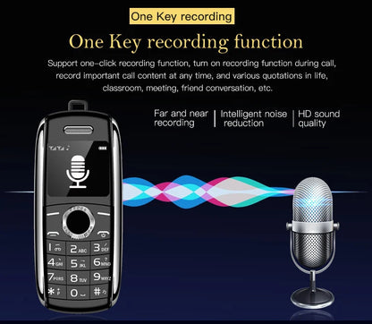 New Mini Mobile Phone X8 0.66" 2G GSM Unlocked Telefone Dual SIM Bluetooth Dialer MP3 Recording Finger Size Small Cellphone