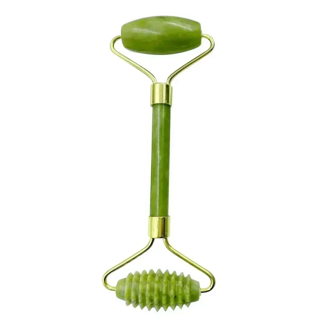 Jade Roller and Gua Sha set Spa Grade Face Massager 100% Authentic Stone Reduces Puffiness Wrinkles  Reveals