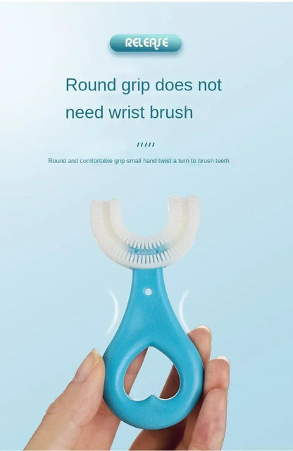 Baby Toothbrush Children 360 Degree U-shaped Child Soft Silicone Toothbrush Health Care Kids Teeth Oral Care Cleaning