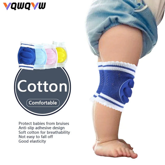 1Pair Baby knee Pads for Crawling -  Anti Slip Unisex Baby Knee Protectors - Toddler Leg Warmers with Sponge for Babies Infant