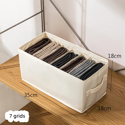 Foldable Drawer Organizer for Jeans Pants Sock Shirts Clothes Storage Box Home Wardrobe Cabinet Drawer Clothes Organizer Storage