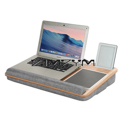 Lap Desk With Pillow Cushion Portable Laptop Desk With Wrist Rest, Mouse Pad, Phone Holder Computer Laptop Stand