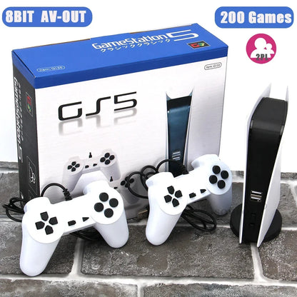GS5 Game Station 5 Video Game Console With 200 Classic Games 8 Bit TV Console Retro USB Wired Handheld Two Game Player AV Output