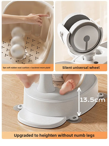 Baby bath seat baby bath seat bath stool sitting handy gadget bathtub sit bath learning seat kidsnon-slip