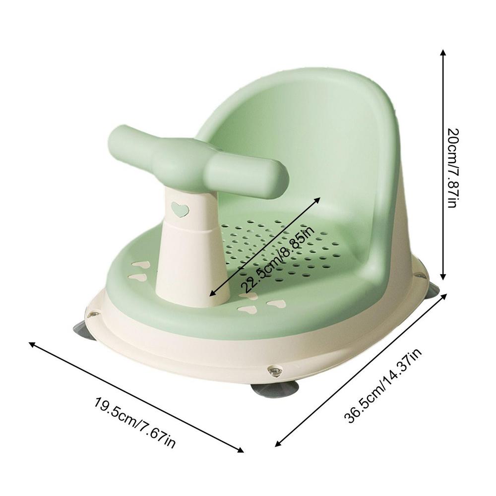 Baby bathtub seat is safe, non slip, and suitable for newborn baby care. Adorable shower seat for children aged 6-18 months