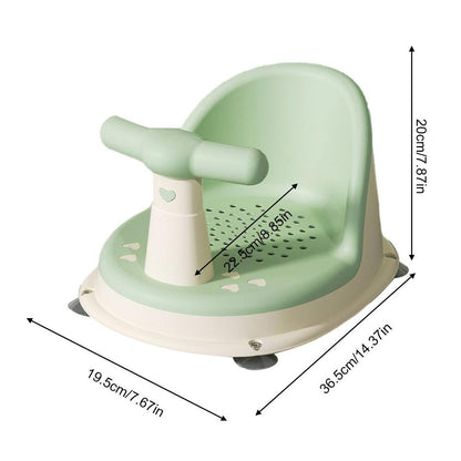 Baby bathtub seat is safe, non slip, and suitable for newborn baby care. Adorable shower seat for children aged 6-18 months