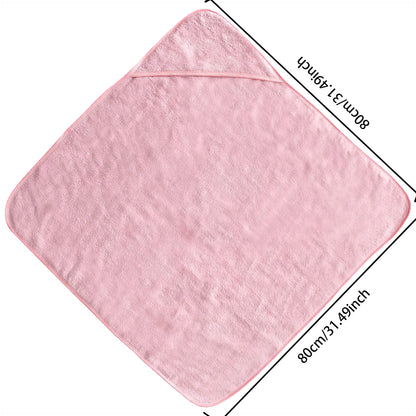 Baby Bath Towel Neutral Baby Animal Face Hooded Towel Unique Animal Design Cloak Ultra Newborn Kids Soft Coral Velvet Cartoon