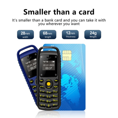SERVO B25 Button Mini Mobile Phone 2 SIM Standby Bluetooth Dialing Surround Wear Blacklist Smallest Backup Cellphones for Sports