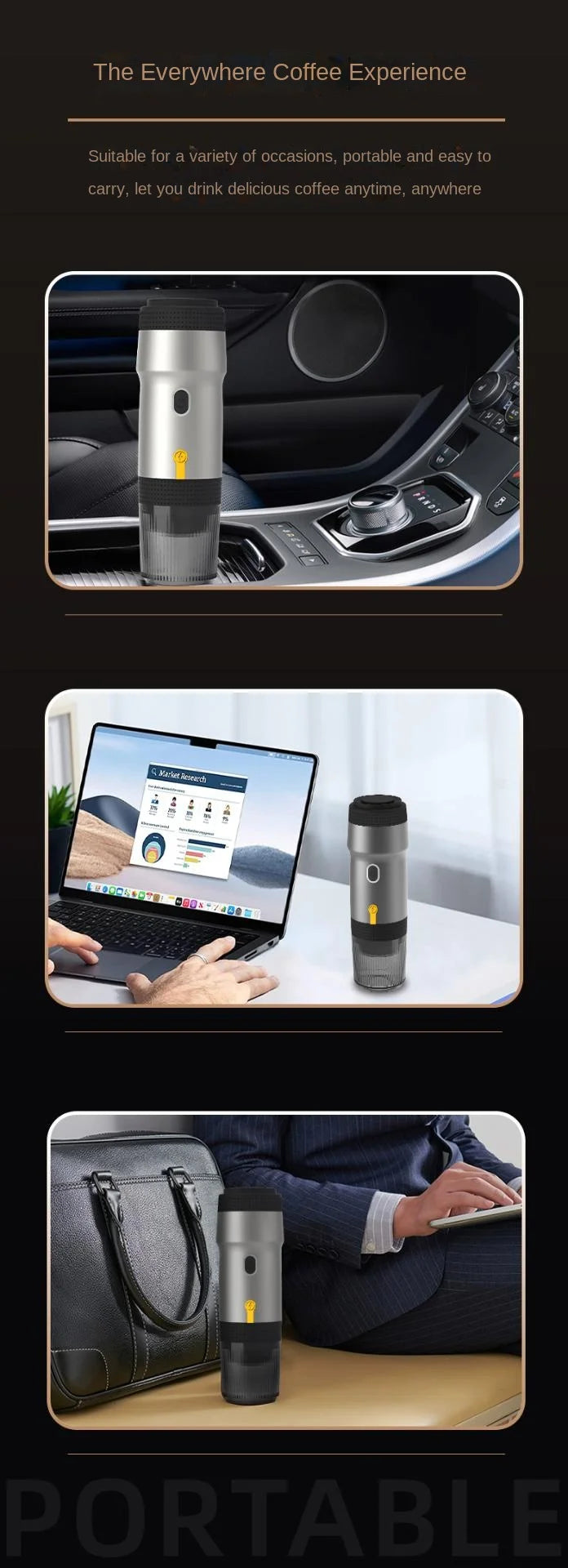Portable Fully Automatic Espresso Capsule Coffee Machine For Large and Small Capsules Of Coffee Powder Electric Coffee Machine