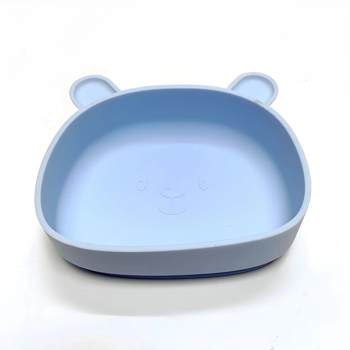 Children's silicone dinner plate baby auxiliary bowl suction cup bear cartoon dinner plate fall-proof anti-scald tableware