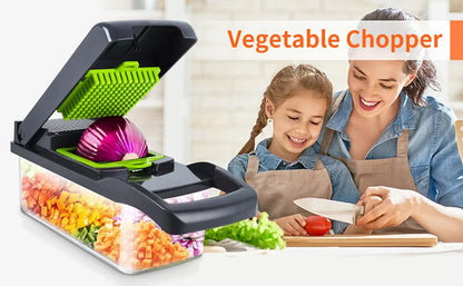 Multifunctional Vegetable Slicer Cutter Shredders With Basket Fruit Potato Chopper Carrot Grater Vegetable Tools Kitchen Home