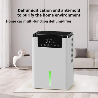 2200ml Air Dehumidifier Mute Moisture Absorbers Machine Air Dryer Water Tank with LED Display and Touch Control Single Core