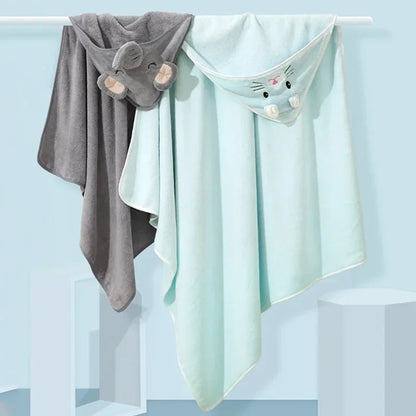 Baby Hooded Bath Towels Cartoon Animal Newborn Soft Towel Blanket Toddler Bathrobe Warm Sleeping Swaddle Wrap for Boys Girls