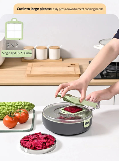 11 in 1 Multifunctional Vegetable Slicer Cutter Shredders Slicer With Basket Fruit Potato Chopper Carrot Sliced and Diced