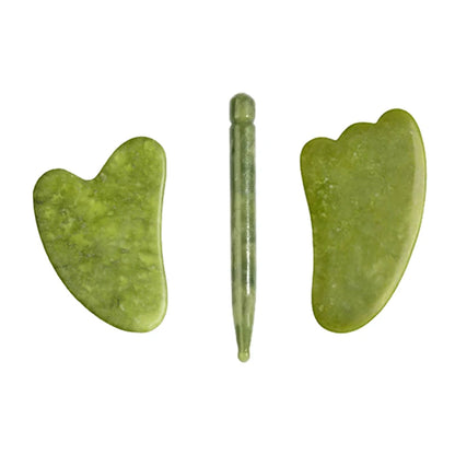 100% Natural Stone Gua Sha Board Set Jade Roller Massager Gouache Scraper Acupuncture Facial Lifting Spa Skin Care Beauty Tools