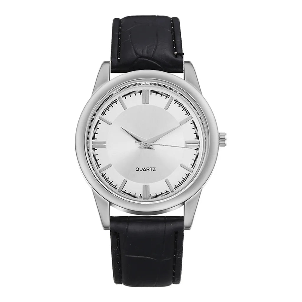 Classic Minimalist Men's Business Quartz Watch - Stainless Steel Round Dial Precision Timepiece with Date Display, Sophisticated
