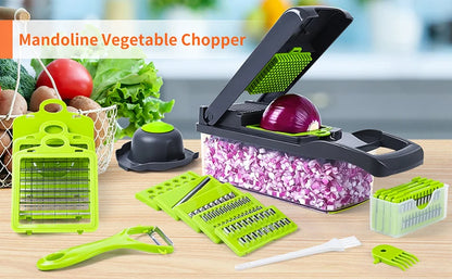 Multifunctional Vegetable Slicer Cutter Shredders With Basket Fruit Potato Chopper Carrot Grater Vegetable Tools Kitchen Home