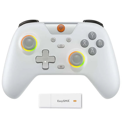EasySMX X05 Wireless Gamepad Bluetooth Gaming Controller Compatible with PC/Phone/Switch/ Steam Gamer, RGB Light, Hall Effect