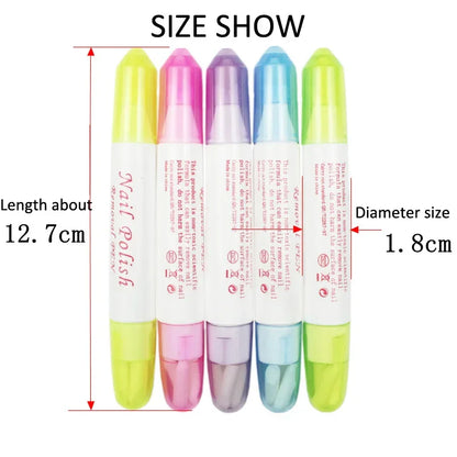 2pcs Nail Polish Remover Pens UV Gel Nail Polish Remover Cleaner Pen Manicure Tool With 3 Pen Heads By Random Corrector Pencil