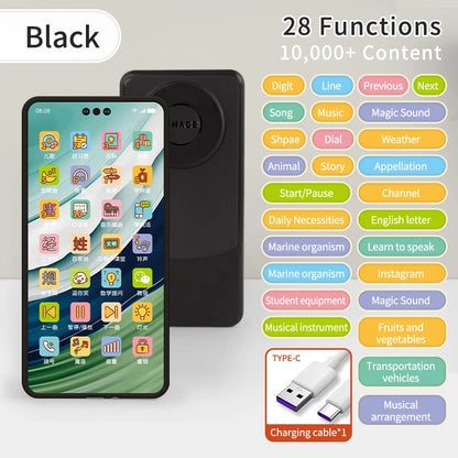 Baby Simulation Mobile Phone Toy Screen Music Early Educational Toys Learning Vocal English Mobile Vocal Toy Model Children Gift