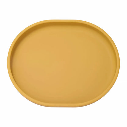 Baby Safe Silicone Dining Plate Suction Cartoon Children Dishes Feeding Toddler Training Tableware Retro Kids Smile Face Plate