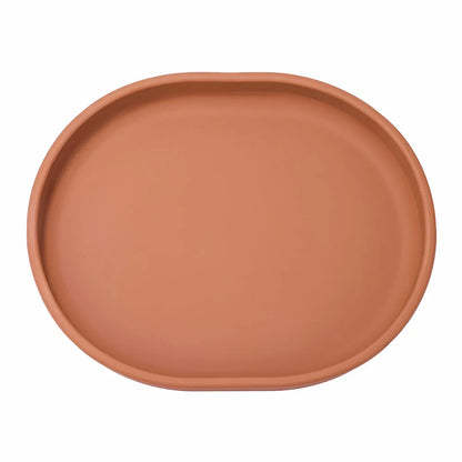 Baby Safe Silicone Dining Plate Suction Cartoon Children Dishes Feeding Toddler Training Tableware Retro Kids Smile Face Plate