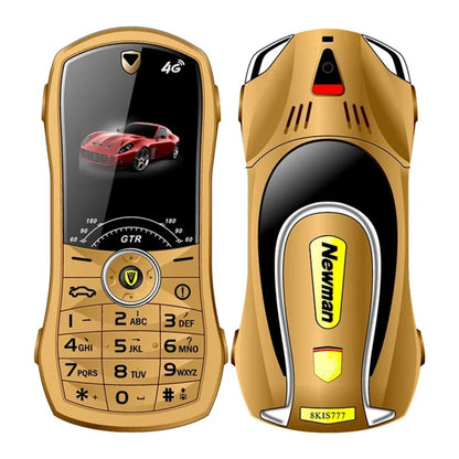 Car Model Mobile Phone 1.8 inch Push Button Mini Car Shape Key Student Dual Sim Telephone MP3 Real Vibration No Camera Cellphone
