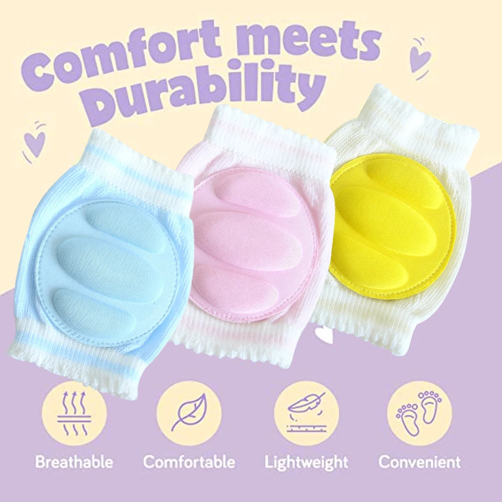 1 Pair Anti-Slip Knee Pads for Babies, Sports Adjustable Baby Knee Pads for Walking, Baby Crawling Knee Pads for Baby Protection