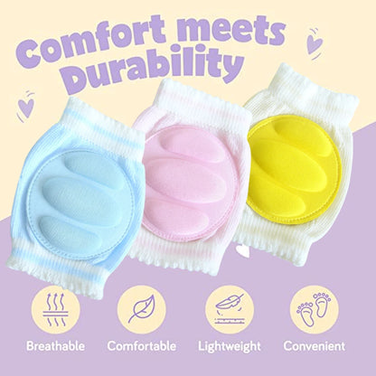 1 Pair Anti-Slip Knee Pads for Babies, Sports Adjustable Baby Knee Pads for Walking, Baby Crawling Knee Pads for Baby Protection