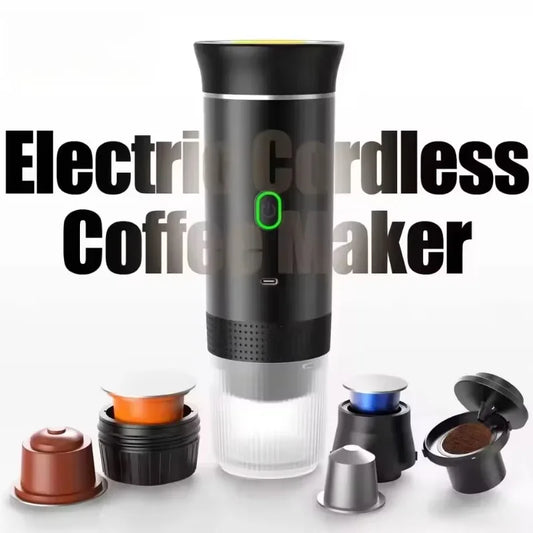 NEW Portable Coffee Machine 3-in-1 Wireless Electric Espresso Coffee Maker for Capsule Coffee Powder Travel Camping Coffee Maker