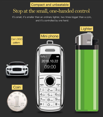 New Mini Mobile Phone X8 0.66" 2G GSM Unlocked Telefone Dual SIM Bluetooth Dialer MP3 Recording Finger Size Small Cellphone