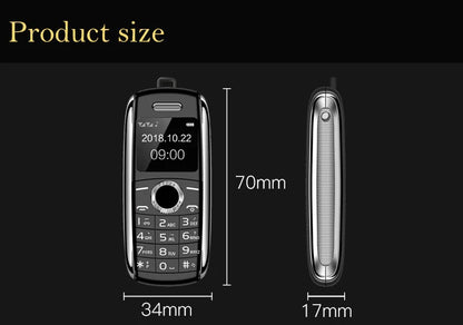 New Mini Mobile Phone X8 0.66" 2G GSM Unlocked Telefone Dual SIM Bluetooth Dialer MP3 Recording Finger Size Small Cellphone