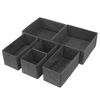 6 Pack Drawer Organizer for Clothes Dresser Drawer Organizer Bins Closet Organizers and Storage Dividers for Clothing Underwears