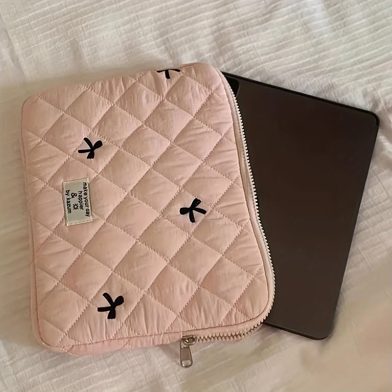 Cute Bow Graphic Laptop Bag Tablet Sleeve Case 11 13.3 14 15.6 Inch For Macbook Air 13 Pro Xiaomi Lenovo Dell Notebook Soft Case