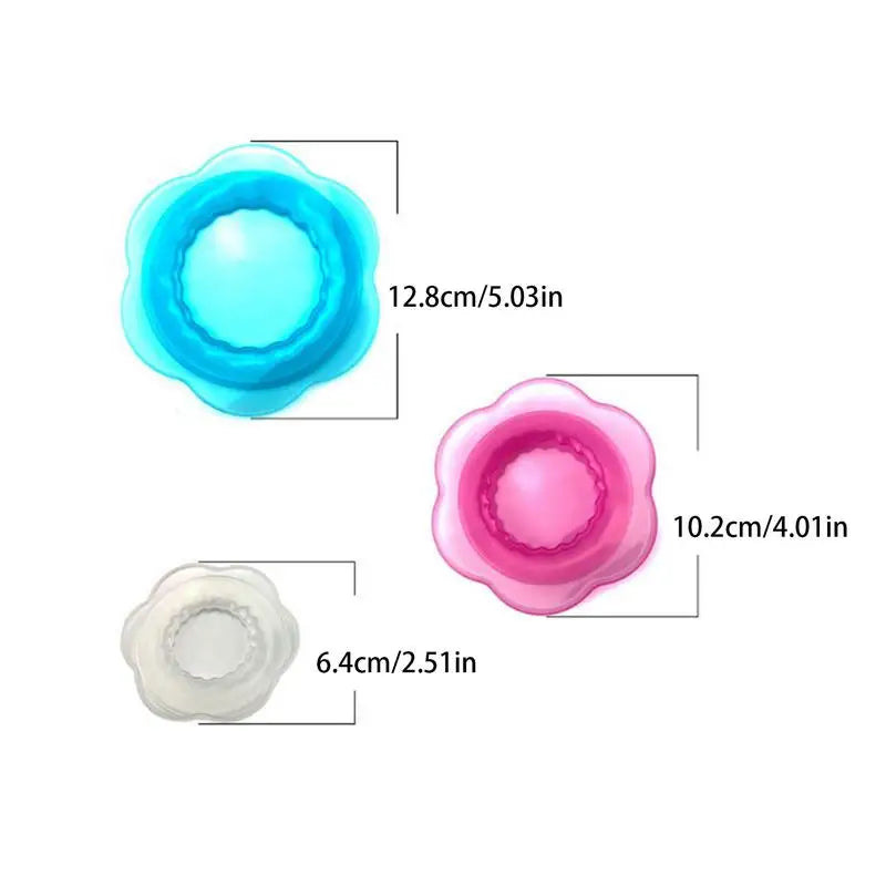 Silicone Stretch Lids Set Reusable Food Petal-Shaped Bowl Covers Round Petal-Shaped Elastic Food Container Fresh-Keeping Cover