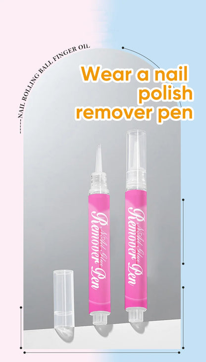 3ml Nail Polish Remover Pen Portable Highly Efficient Fast-Dissolve Glue Pen Reusable Manicure Tool for Fake Nails No Damage