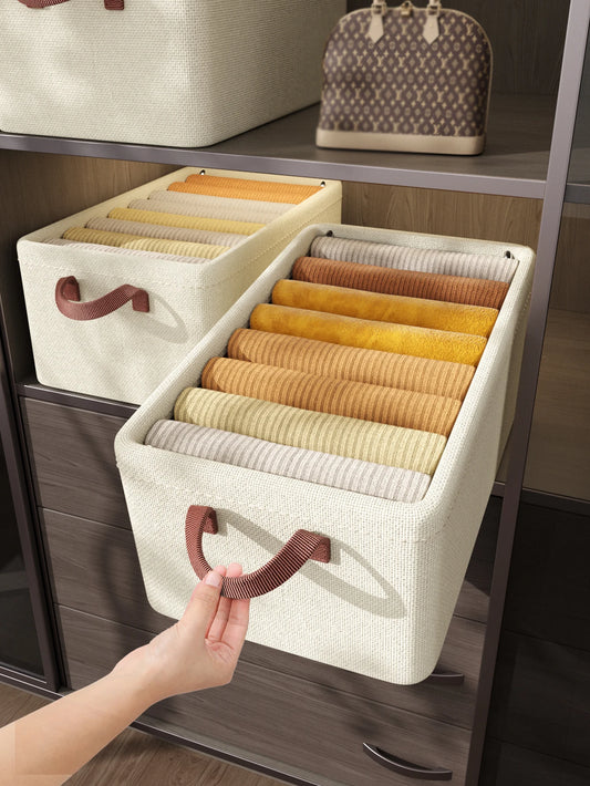 Foldable socks underwear organizer Large capacity clothing organizer Jeans divider drawer organizer Closet organizer basket