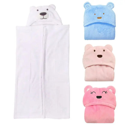 Baby Hooded Towels Newborn Kids Bathrobe Super Soft Bath Towel Blanket Warm Sleeping Swaddle Wrap for Infant Boys Girls