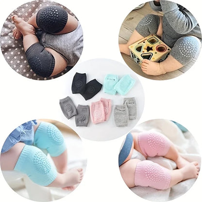 5-piece set of children's crawling knee pads - anti slip polyester children's knee pads with multiple colors to choose from