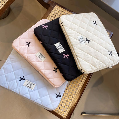 Cute Bow Graphic Laptop Bag Tablet Sleeve Case 11 13.3 14 15.6 Inch For Macbook Air 13 Pro Xiaomi Lenovo Dell Notebook Soft Case