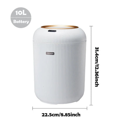 Smart Motion Sensor Automatic Trash Can  Small Plastic  Lid  Equipped for Bedroom Bathroom  Kitchen & Office