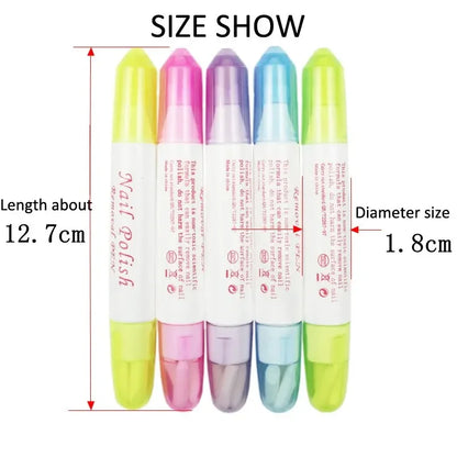 2pcs Nail Polish Remover Pens UV Gel Nail Polish Remover Cleaner Pen Manicure Tool With 3 Pen Heads By Random Corrector Pencil